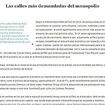 Tablero activo: cmo se mover el mercado de fusiones y adquisiciones en el Per?